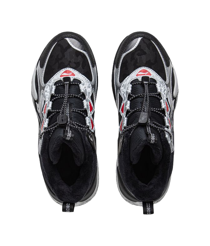 Li Ning Children's Peak V2 Velvet Shoes Autumn and Winter Mid to Large Children's Youth Cotton Shoes Anti slip Sports Shoes Children's Outdoor Shoes  VJSNEAKER