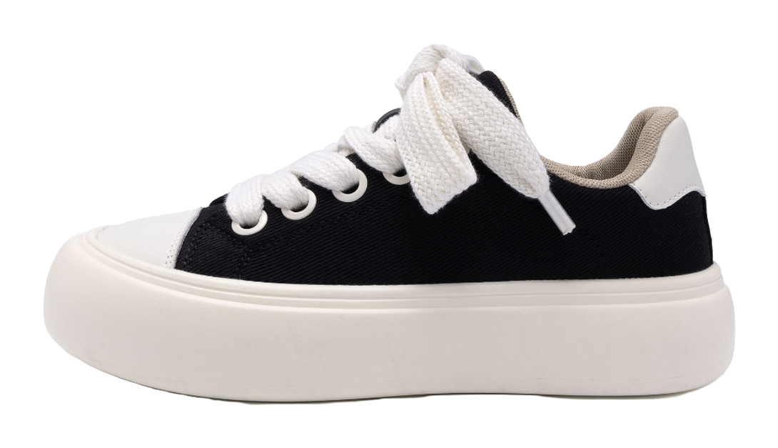 HUANQIU Coverage Slip Resistant Lightweight Height Increasing Low top Skateboard Shoes Men's Black 