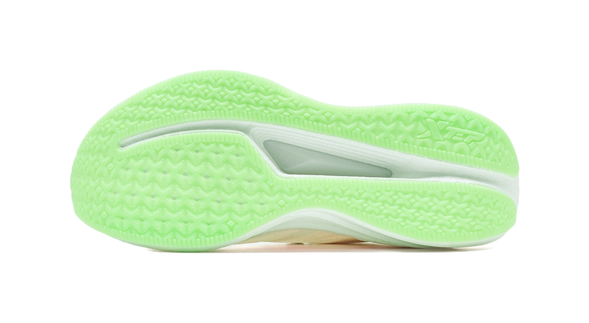 XTEP 2000km 3.0 Running Shoes Women's Low top Classic White/Peach Blossom Pink/Elf Green 