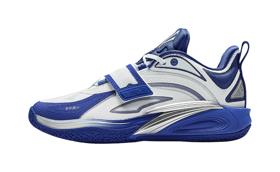 Antakids KAI 1 College Home Abrasion Resistant Low Top Childrens Basketball Shoes Pure White/Lazulite Blue  VJSNEAKER