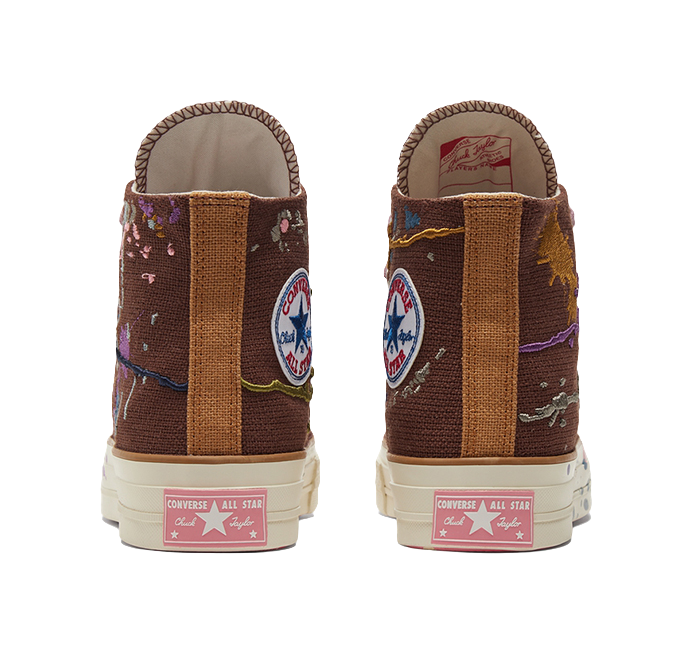 Chuck 70 Bandulu x Chuck 70 Converse High Paint Splatter - Cappuccino Base  vjsneaker.com