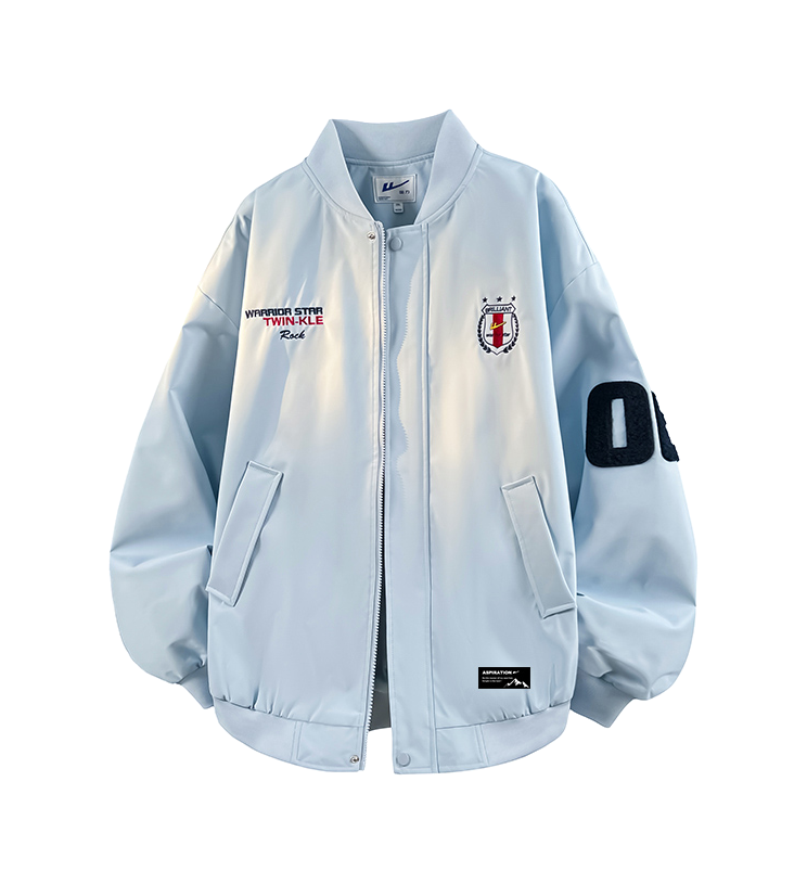 Warrior Revival Tide Cloud Sail Series Autumn and Winter Versatile Digital Loose Casual Plus Cotton Thick Long Sleeve Cotton Jacket Cotton Coat Baseball Jacket Unisex  VJSNEAKER