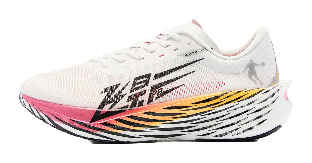 QIAODAN Flying Shadow PB4.0 Running Shoes Men's Low top Jordan White Neon Pink 