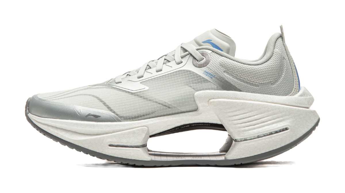 Li Ning Shadow 3 Essential Cushioning Abrasion Resistant Low top Casual Running Shoes Mens Silver Gray  VJsneaker