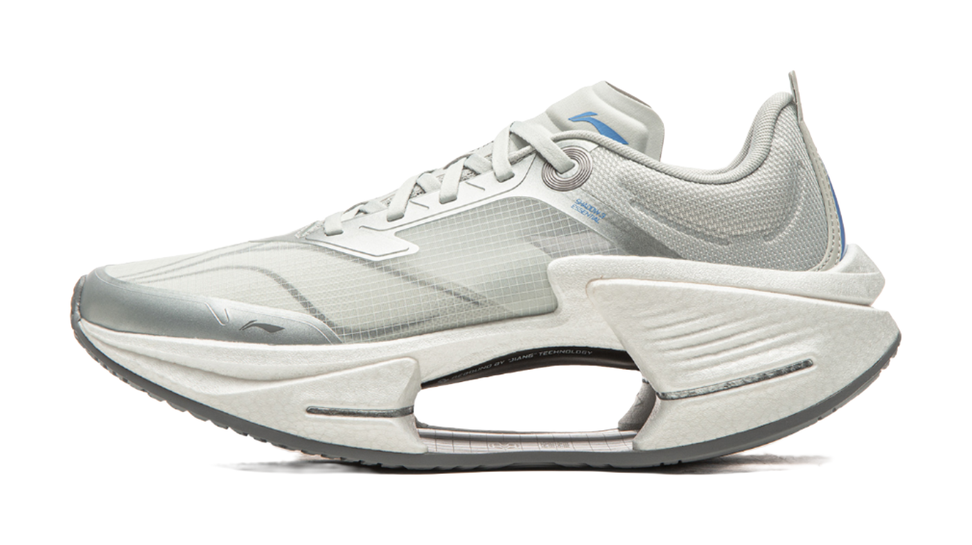 Li Ning Shadow 3 Essential Cushioning Abrasion Resistant Low top Casual Running Shoes Mens Silver Gray  VJsneaker
