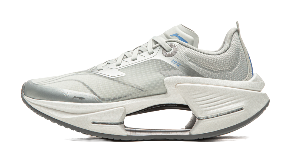 Li Ning Shadow 3 Essential Cushioning Abrasion Resistant Low top Casual Running Shoes Mens Silver Gray  VJsneaker