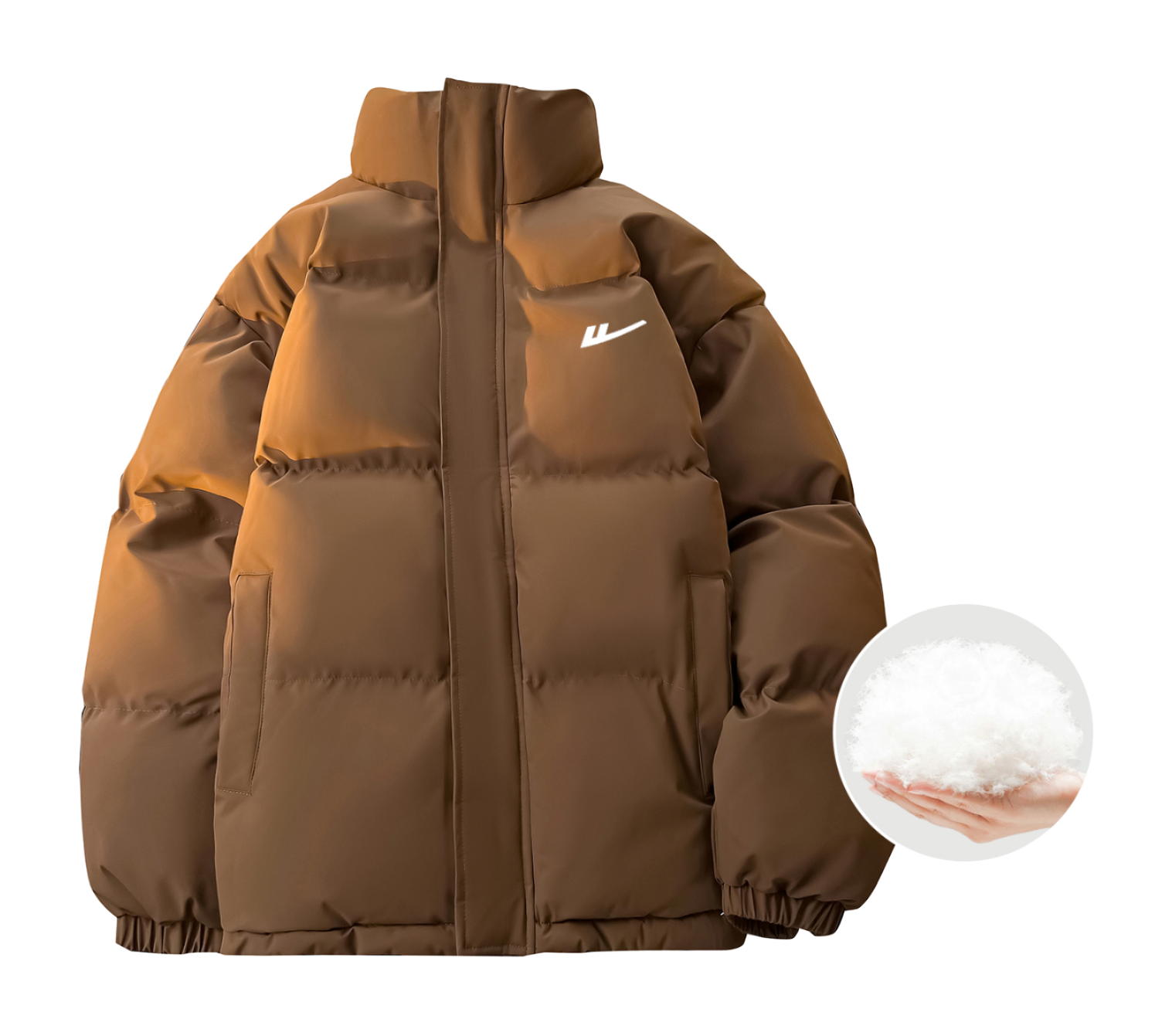 WARRIOR Puffer Jackets Unisex Stand Collar Thickened  VJSNEAKER