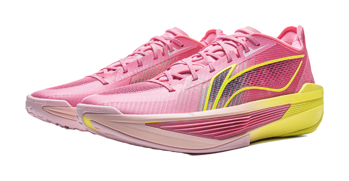 LiNing ULTRALIGHT Cushioning, Slip Resistant, Abrasion Resistant, Rebound Grip Low Top Basketball Shoes Mens Pink  VJSNEAKER