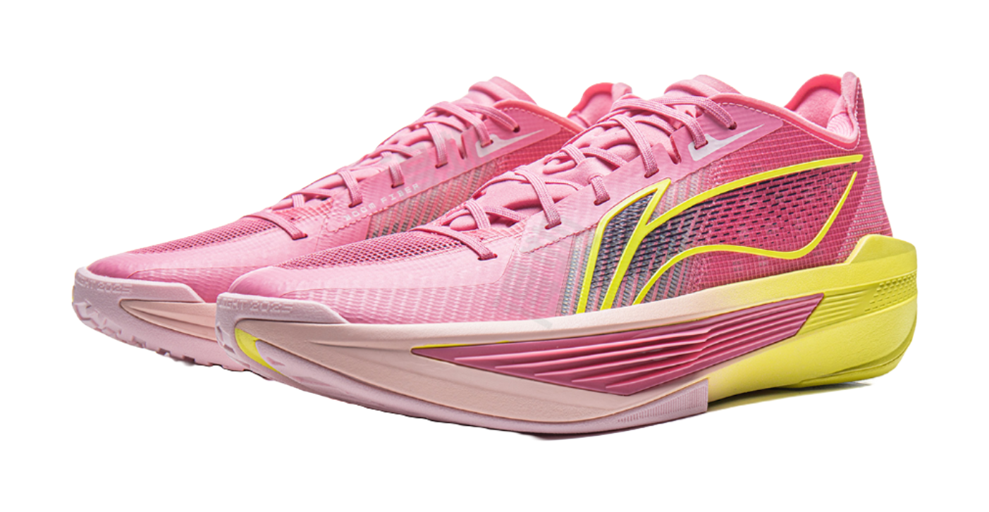 LiNing ULTRALIGHT Cushioning, Slip Resistant, Abrasion Resistant, Rebound Grip Low Top Basketball Shoes Mens Pink  VJSNEAKER