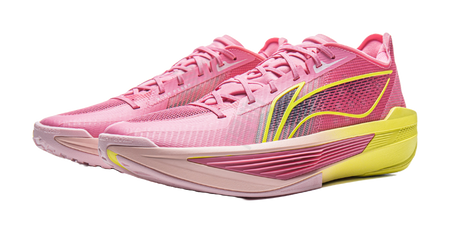 LiNing ULTRALIGHT Cushioning, Slip Resistant, Abrasion Resistant, Rebound Grip Low Top Basketball Shoes Mens Pink  VJSNEAKER