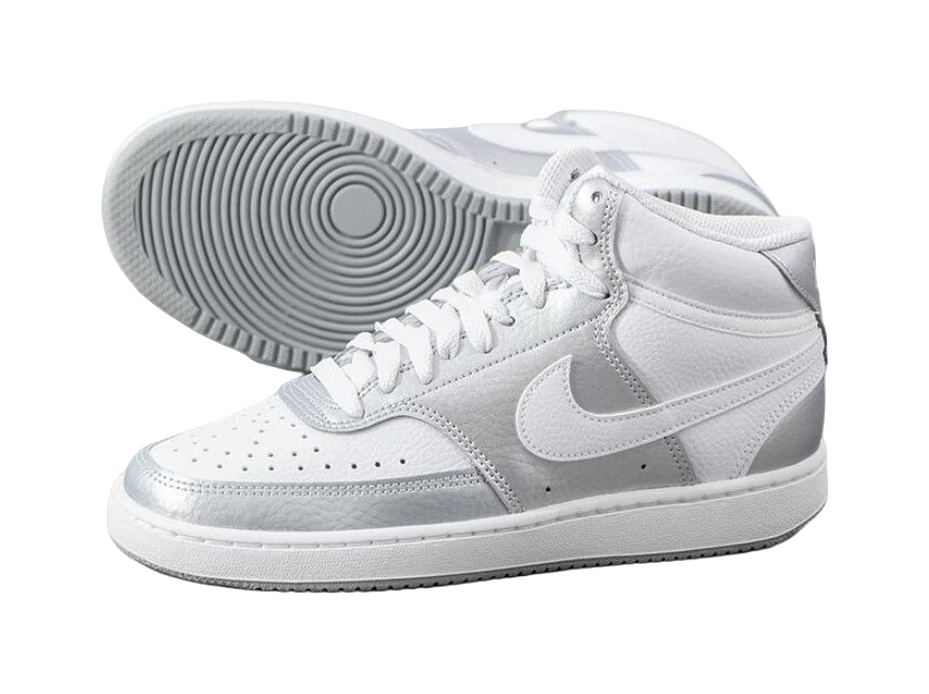 Nike Court Vision Mid Silver Grey Womens  vjsneaker.com