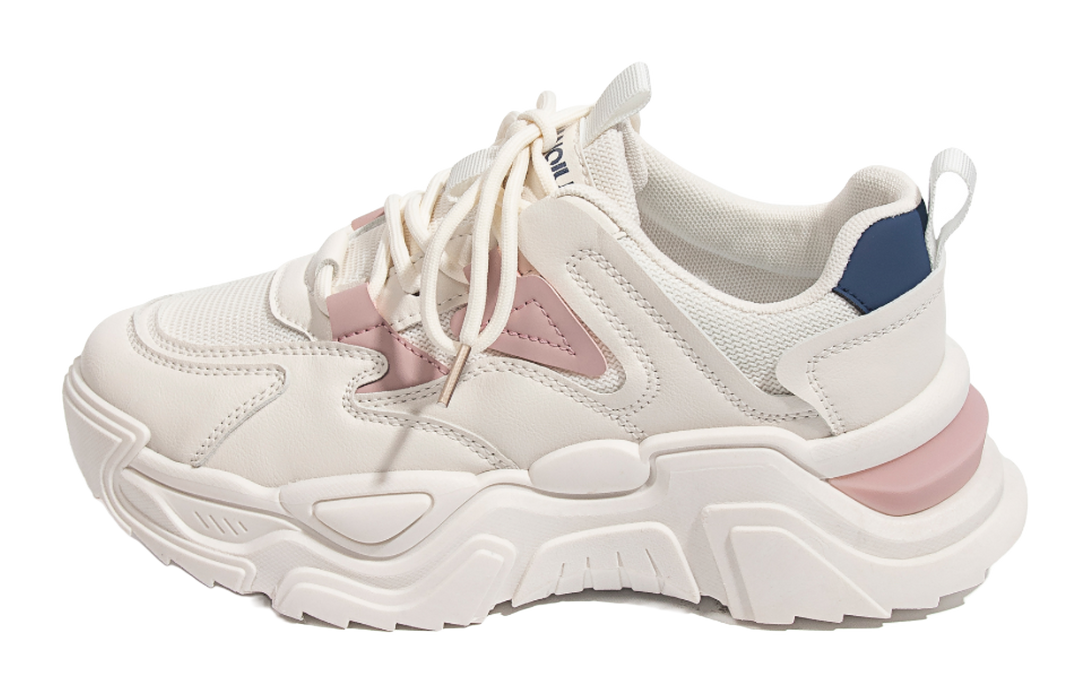 HUANQIU Casual Shoes Abrasion Resistant Breathable Coverage Height Increasing Thermal Low top Chunky Sneakers Women's 