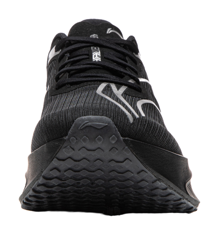 Li-Ning Feidian 6 running shoe, black upper with textured forefoot and rubber outsole.