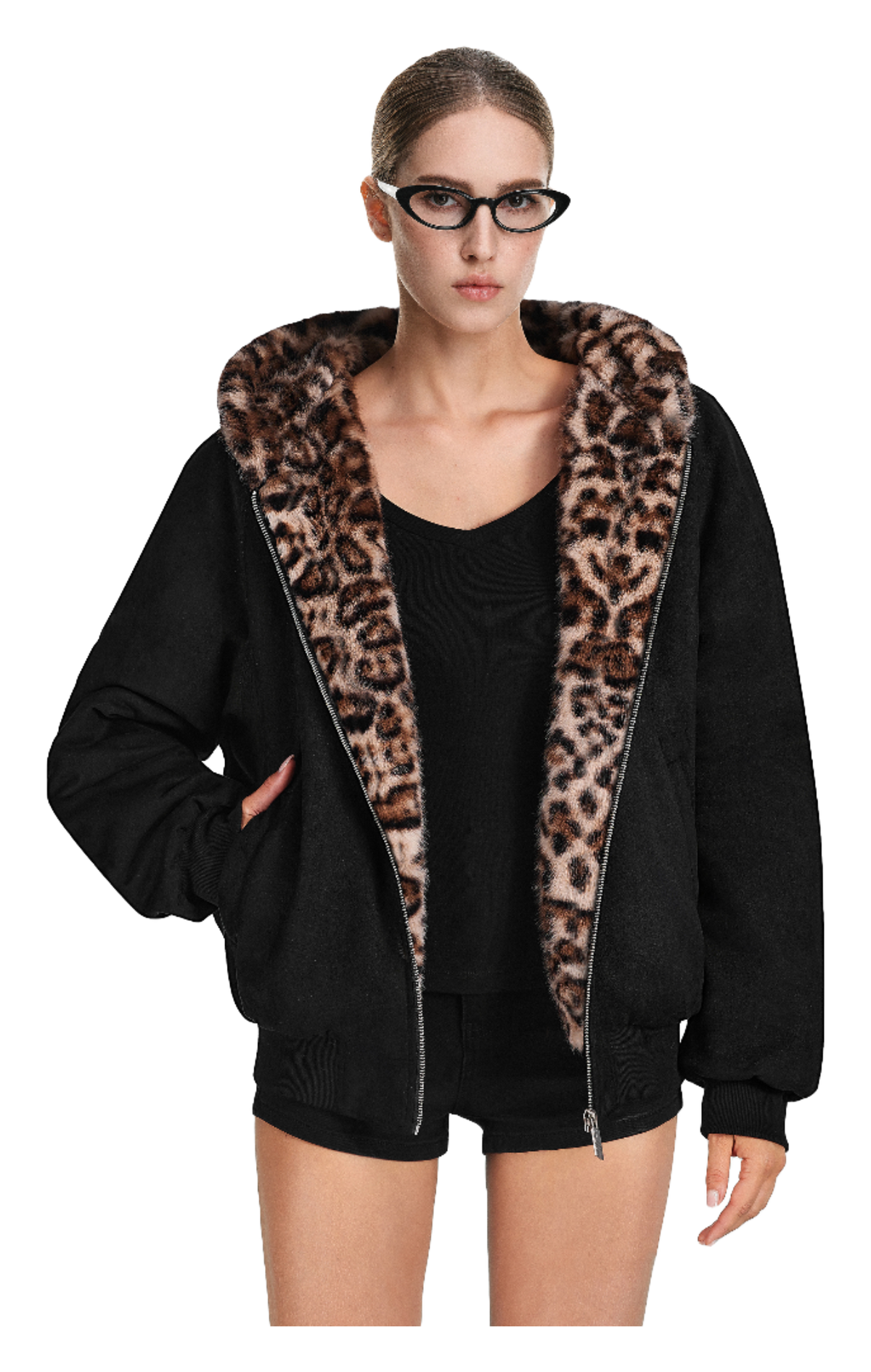 FDR Puffer Jackets Unisex Fur Collar Moderate  vjsneaker.com