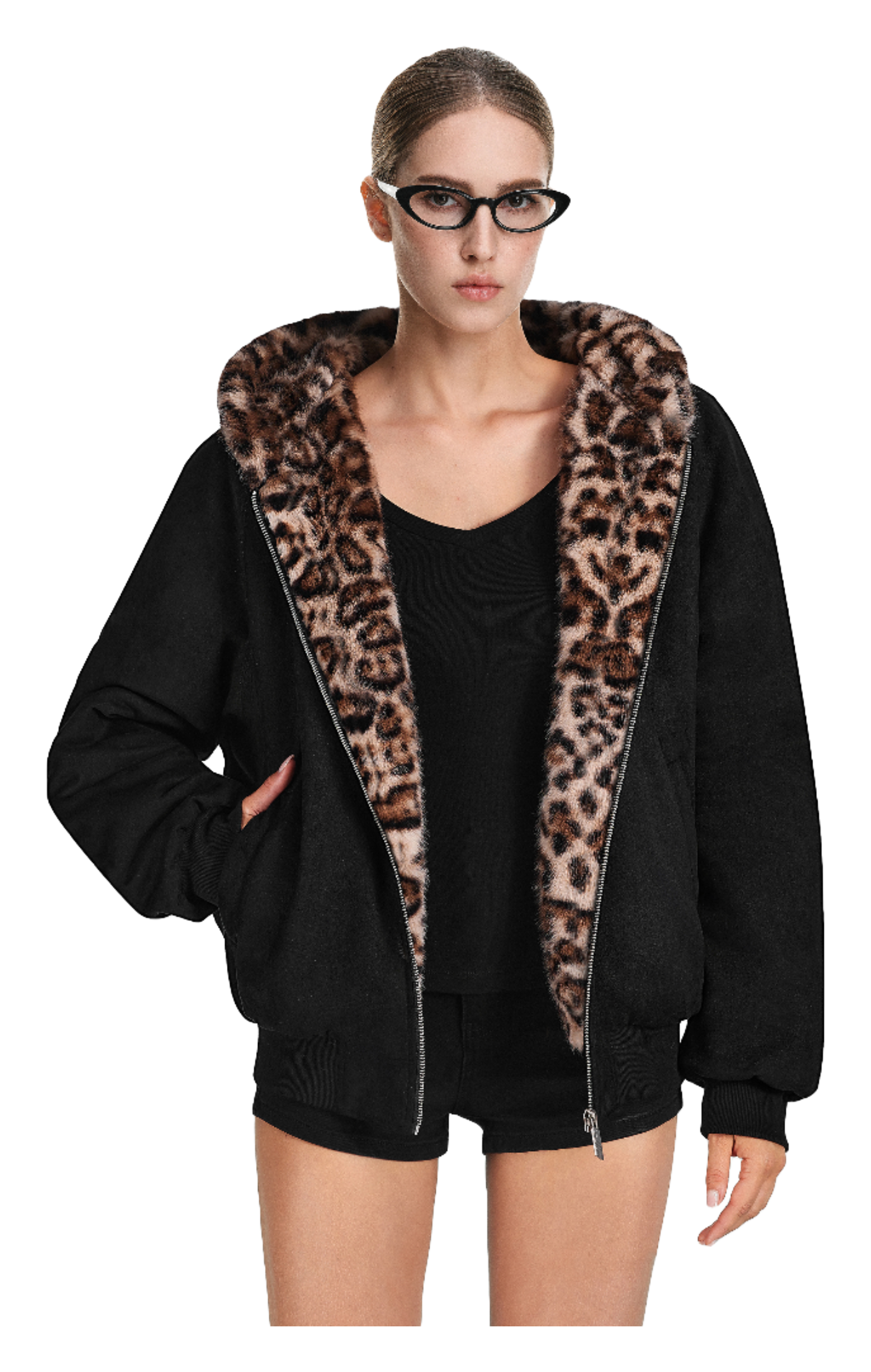 FDR Puffer Jackets Unisex Fur Collar Moderate  vjsneaker.com