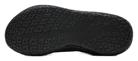 Black rubber basketball shoe outsole with deep tread pattern.