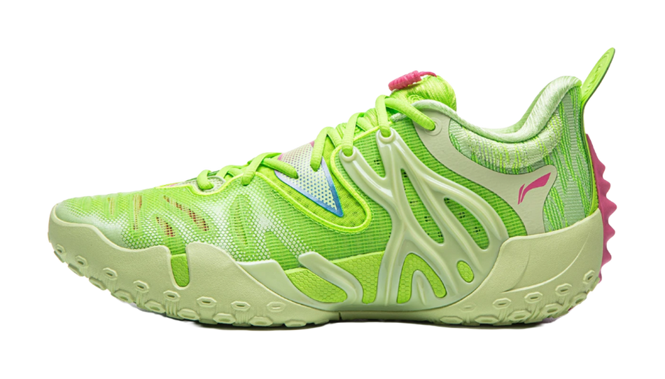Li-Ning BadFive 6 basketball shoe, fluorescent grass green, lace-up mesh upper