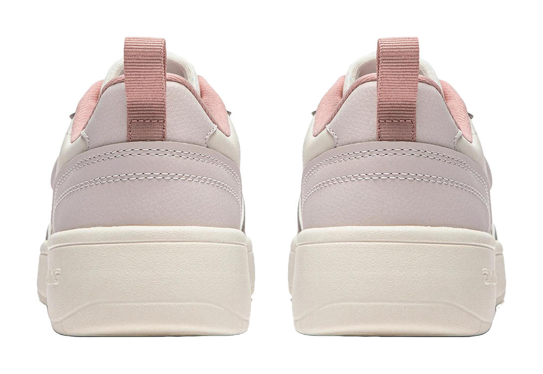 LiNing Yuanbao V2 Slip Resistant Cushioning Abrasion Resistant Low Top Skateboard Shoes Women's White Pink 