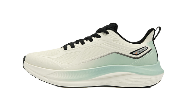 QIAODAN Swift LITE Low top Q KUNGFU LIGHT Rebound Technology Training Running Shoes Men's Ivory White Shadow Cyan 