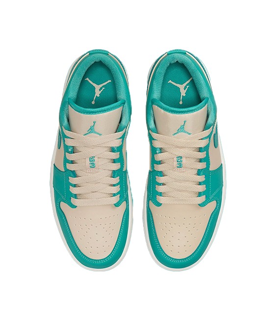 Air Jordan 1 Low Tropical Teal Sandy Beige Womens  vjsneaker.com