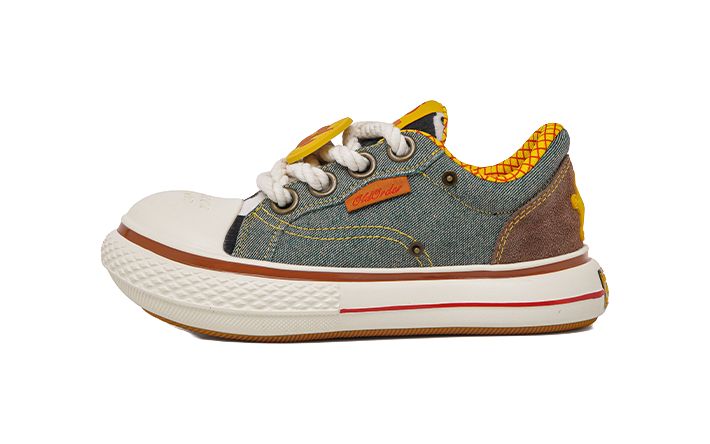 Disney X OLD ORDER Woody Big Head Shoes Height Increasing Wear-Resistant Breathable Low-Top Canvas Shoes Unisex 