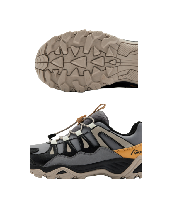 Jordan Journey Comfortable, Versatile, Simple, Anti slip, Wear resistant, Waterproof, Low cut Outdoor Shoes, Deep Brown Grey/Black, Children's Edition  VJSNEAKER