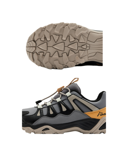 Jordan Journey Comfortable, Versatile, Simple, Anti slip, Wear resistant, Waterproof, Low cut Outdoor Shoes, Deep Brown Grey/Black, Children's Edition  VJSNEAKER