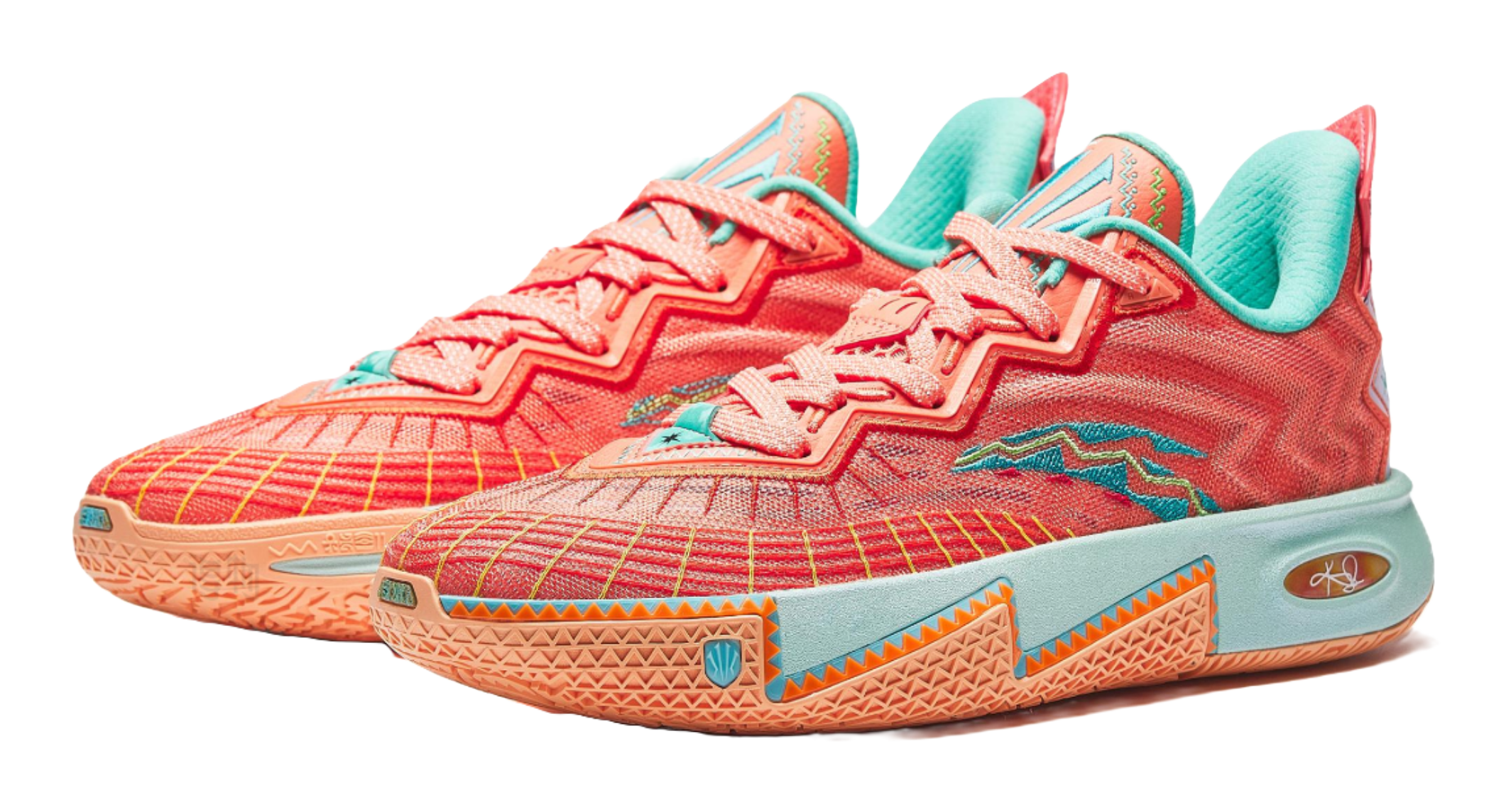 Anta KAI 2 "Sun" 112531111S-6 - Kyrie Irving Basketball Shoe Unisex Orange Blue