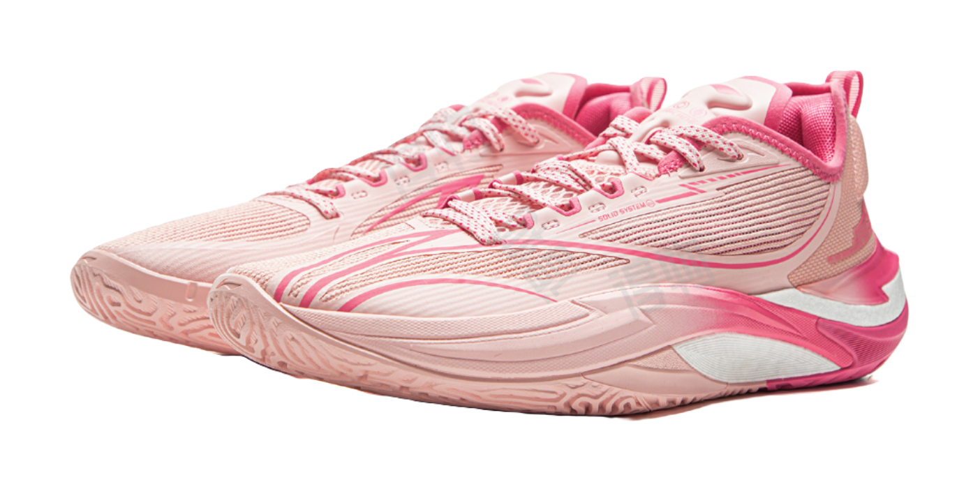 LiNing Cushioning, Slip Resistant, Abrasion Resistant, Rebound Grip Low Top Basketball Shoes Mens Frosting Pink  VJSNEAKER