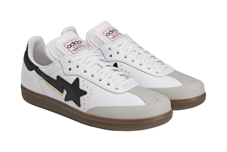 Samba Bape x Samba Adidas Originals White Black Gum  vjsneaker.com