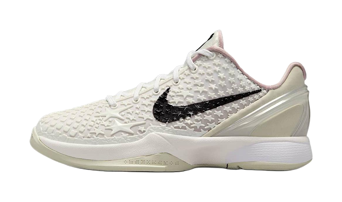 Nike Zoom Kobe 6 Anti Slip Wear Resistant Low Top Childrens Basketball Shoes White  VJSNEAKER