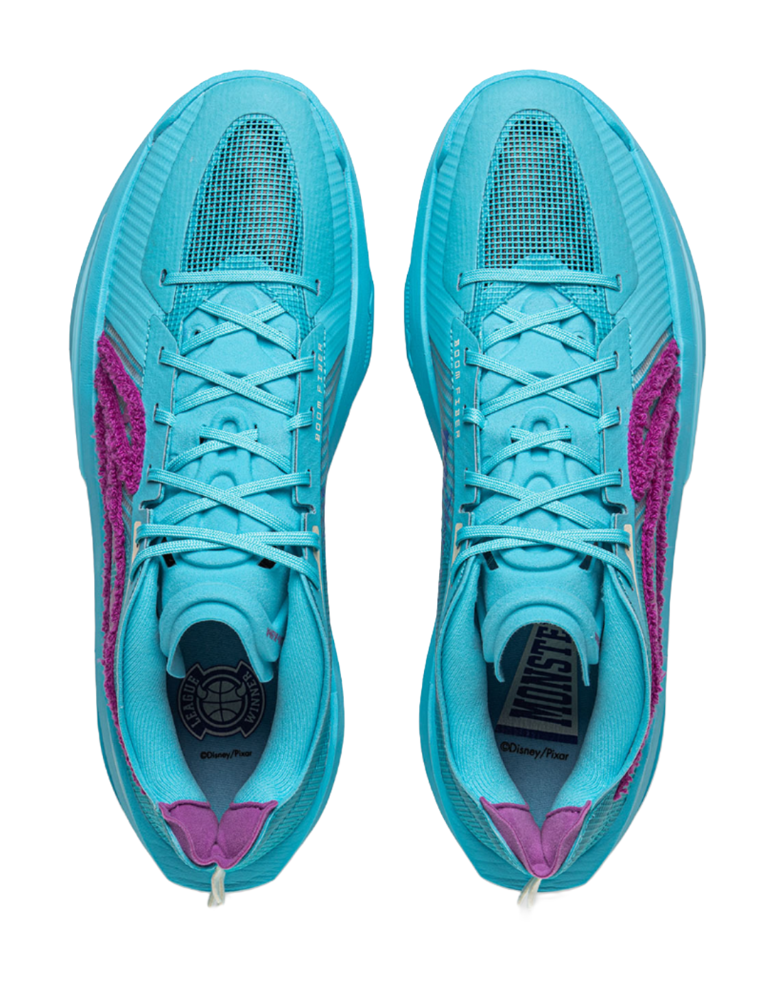 Disney x LiNing Ultra Light Cushioned Slip-Resistant Rebound Low-Top Basketball Shoes Mens Sea Teal  VJSNEAKER