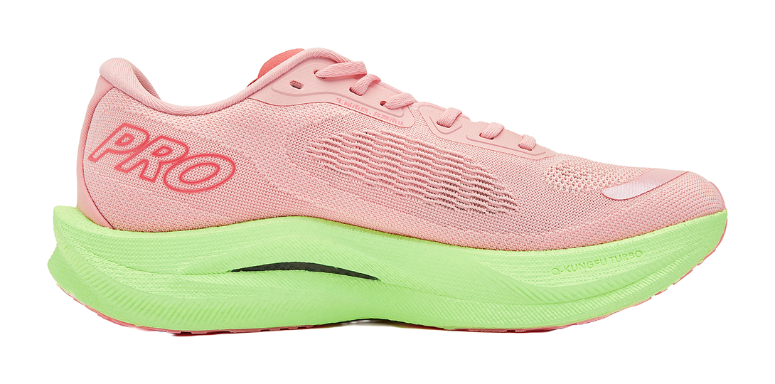 QIAODAN Strong Winds 2.0 PRO Running Shoes Men's Low top Honeydew Pink Gull Cyan 