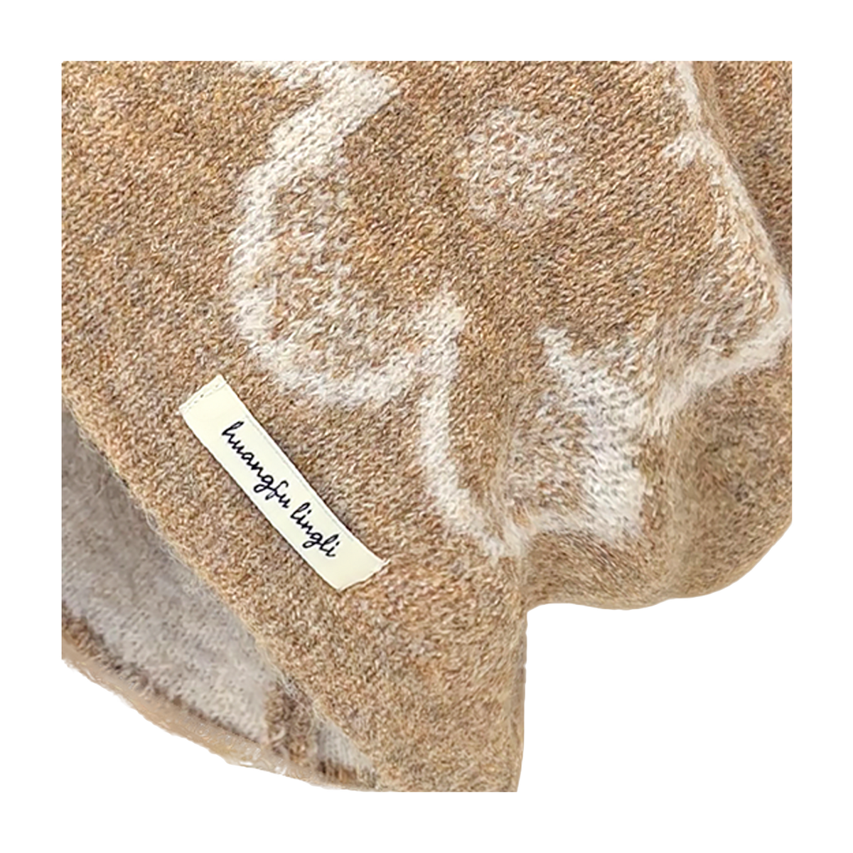 CMFY Korean Ins personality show face small flower head cap, autumn and winter warm atmosphere feeling, knitted cold cap, polyester fiber wool cap, unisex couple style  vjsneaker.com