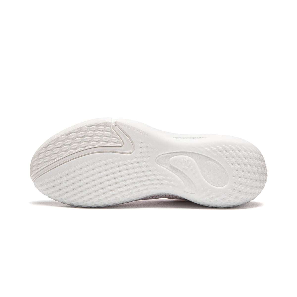 Men's basketball shoes outsole, white textured rubber traction tread