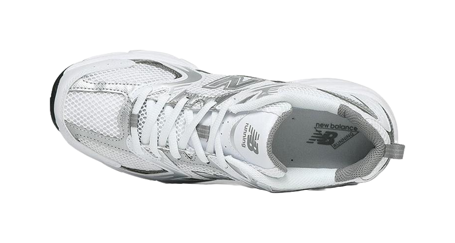 530 New Balance White Metallic Silver  vjsneaker.com