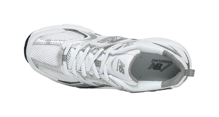 530 New Balance White Metallic Silver  vjsneaker.com