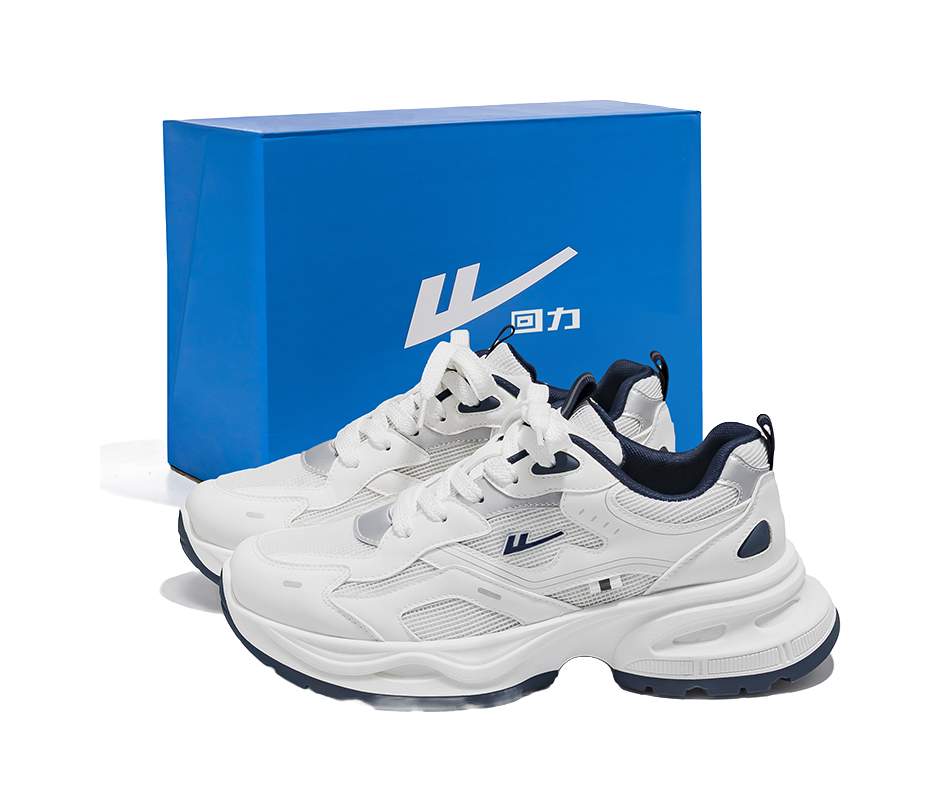 Warrior Low top Chunky Sneakers Unisex White Blue 