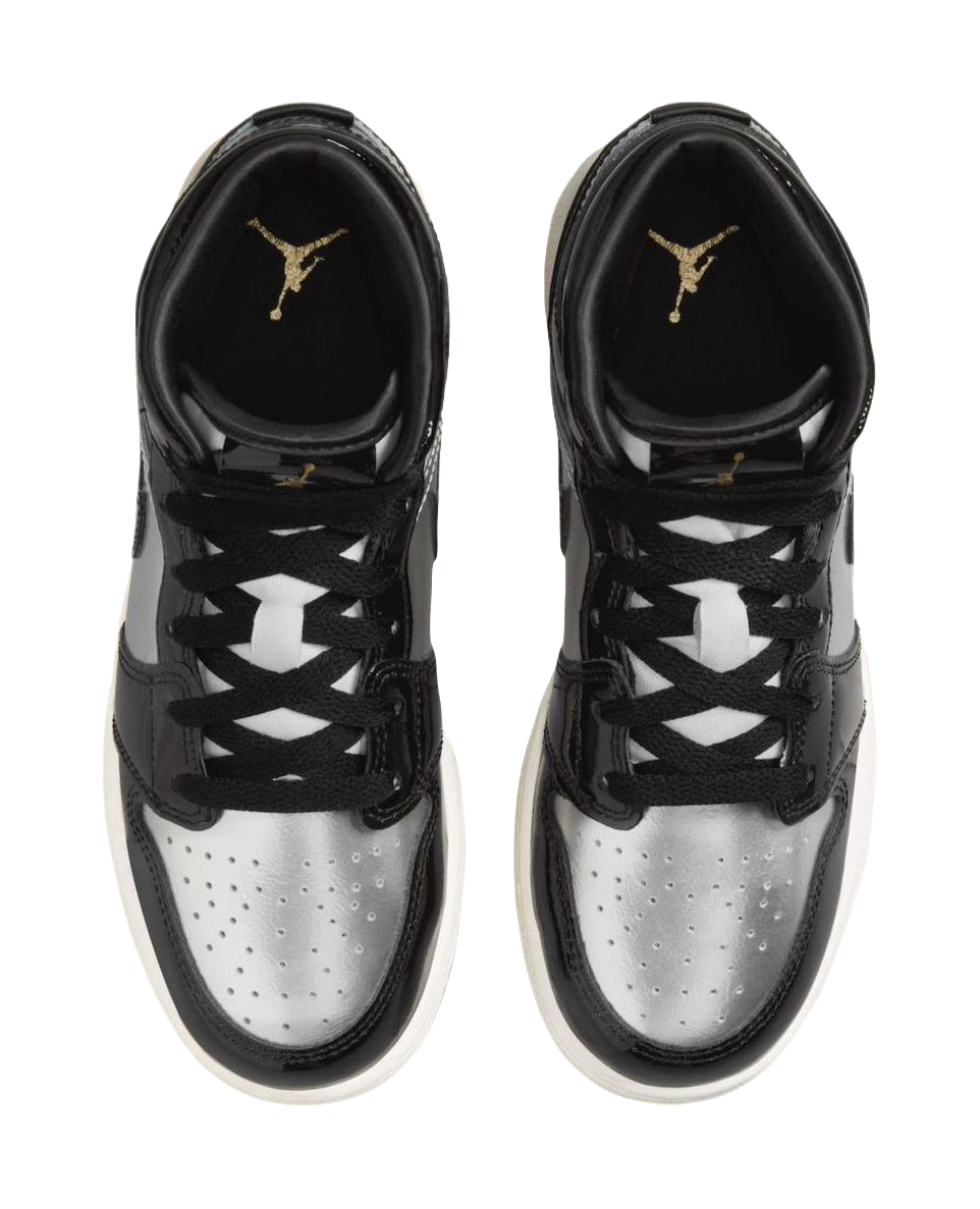 Jordan Air Jordan 1 Abrasion Resistant Mid Top Childrens Basketball Shoes Black  VJSNEAKER