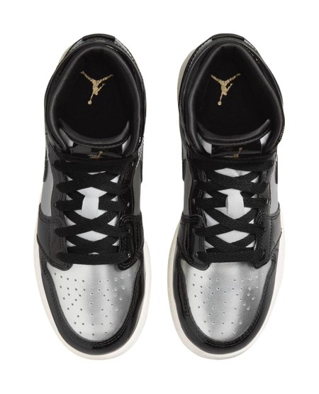 Jordan Air Jordan 1 Abrasion Resistant Mid Top Childrens Basketball Shoes Black  VJSNEAKER