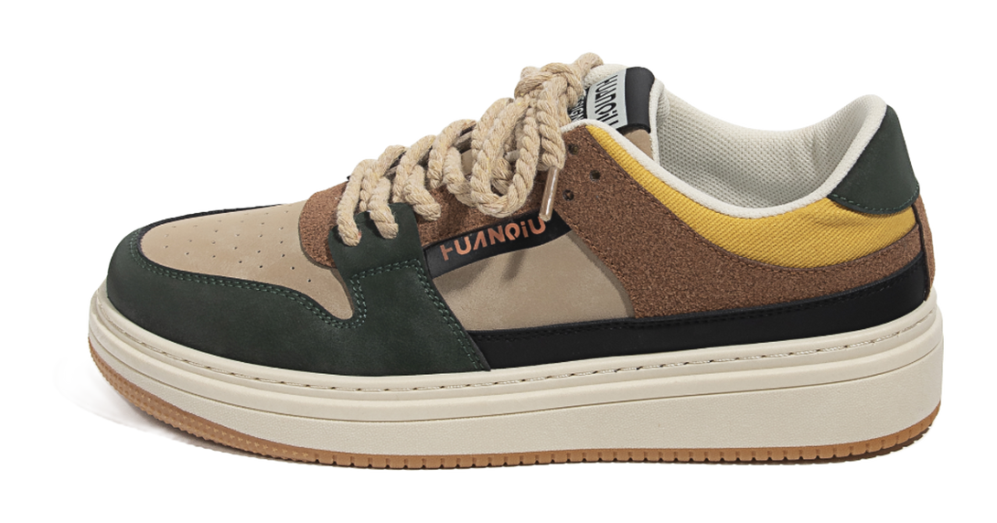 HUANQIU Thickened And Fleece Lined Thin Cotton, Air Force 1 Low top Skateboard Shoes Men's White Black 