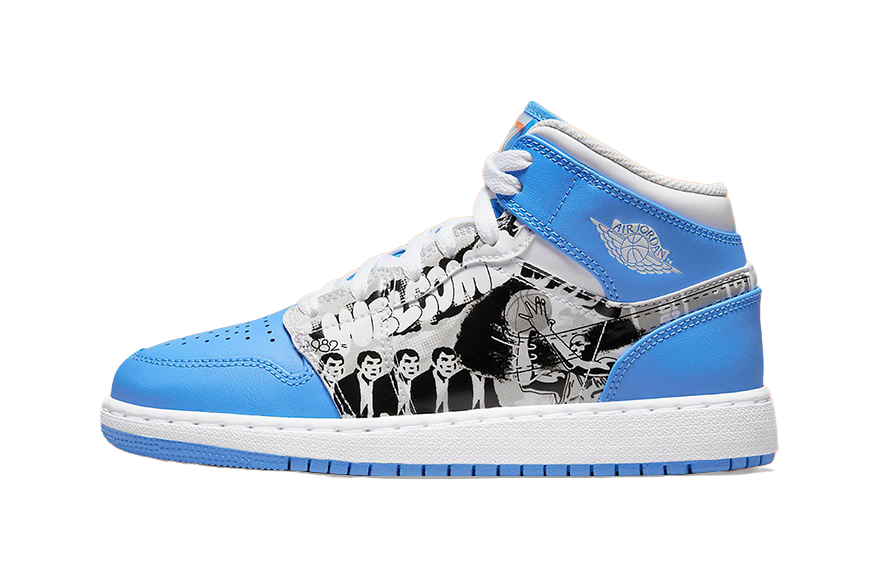 Jordan 1 Mid Sneaker School Game Winner GS  vjsneaker.com