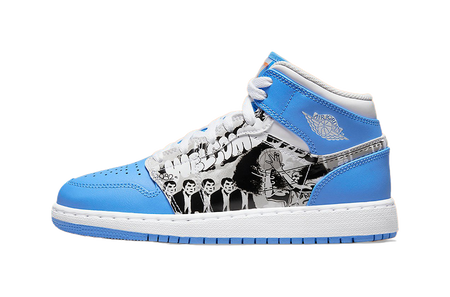 Jordan 1 Mid Sneaker School Game Winner GS  vjsneaker.com