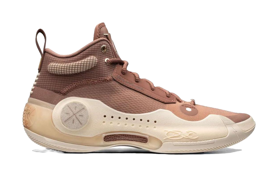 LiNing WOW 10 Hall Of Fame Cushioning, Wear Resistant High top Basketball Shoes Mens Red Brown  VJSNEAKER