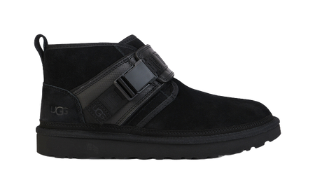 UGG Neumel Snapback Buckle Fleece Lined Snow Boots Black  vjsneaker.com