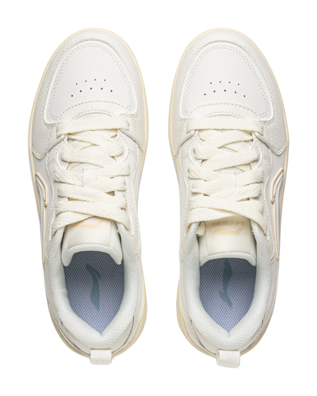 LiNing Tianji Soft Cushioning, Wear Resistant Low Top Skateboard Shoes Women's White Blue 