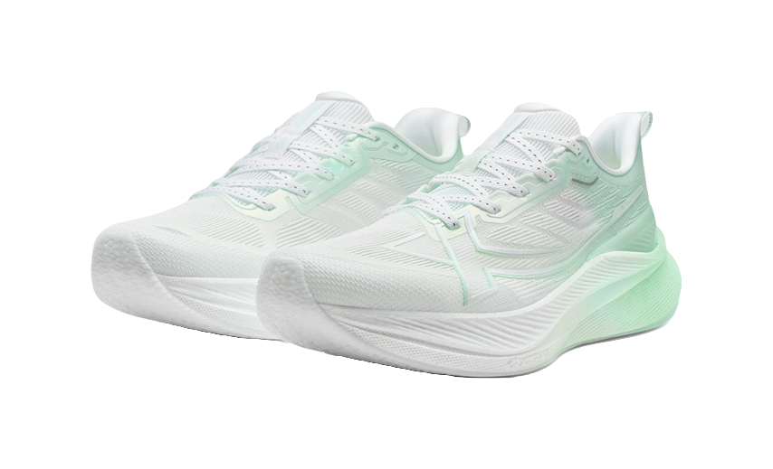 XTEP 2000km 3.0 Running Shoes Women's Low top Classic White, Electronic Pink Green 