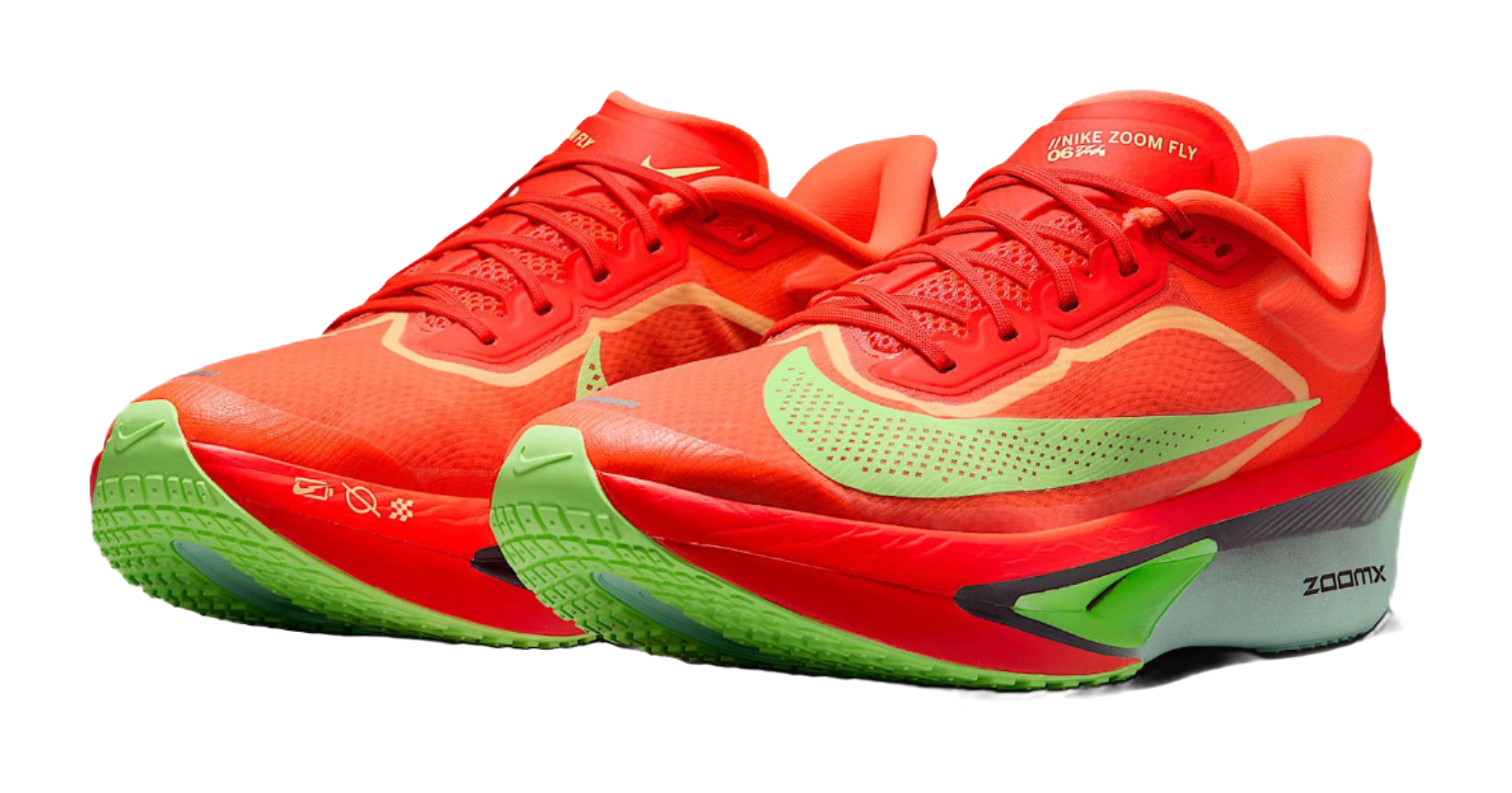 Nike Zoom Fly 6 Bright Crimson Lime Blast Mint Foam Cave Purple  vjsneaker.com