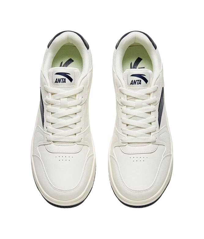 Anta Original Year Height Increasing Low top Skateboard Shoes Men's White Black 