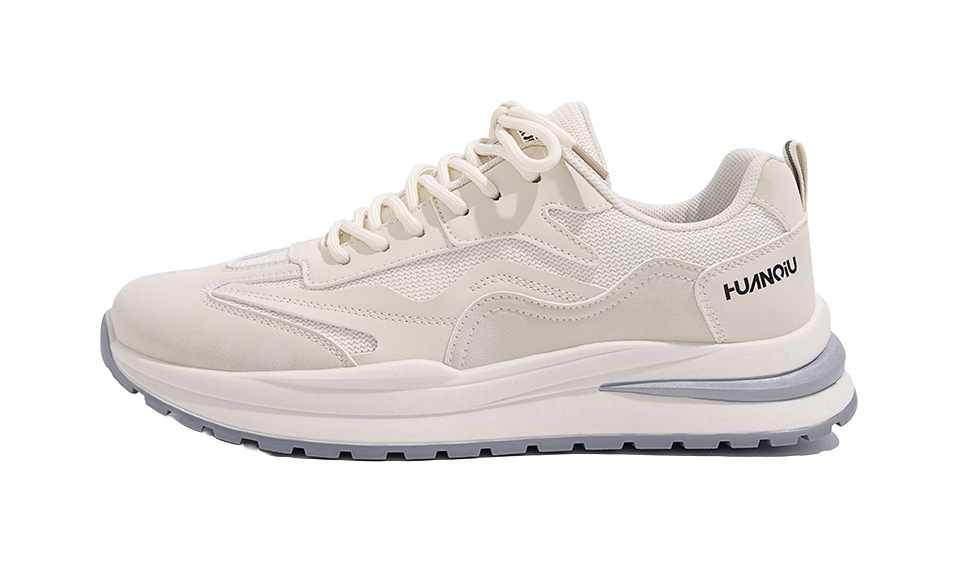 HUANQIU Low top Casual Shoes Mens Beige Blue  VJSNEAKER